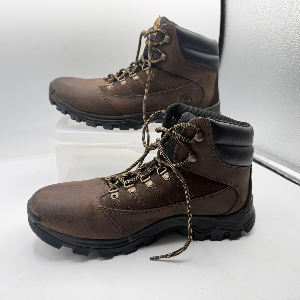 Timberland Boots Mens Size 11.5 Brown Leather Hiking Work 9810R A73159